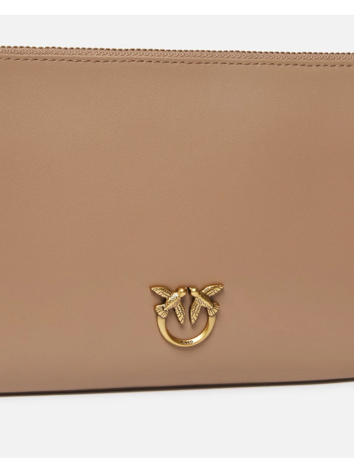 PINKO Borsa Donna Horizontal Flat Vitello Seta 102747-A0F1 D01Q BISCOTTO ZENZERO-ANTIQUE GOLD - Image 6