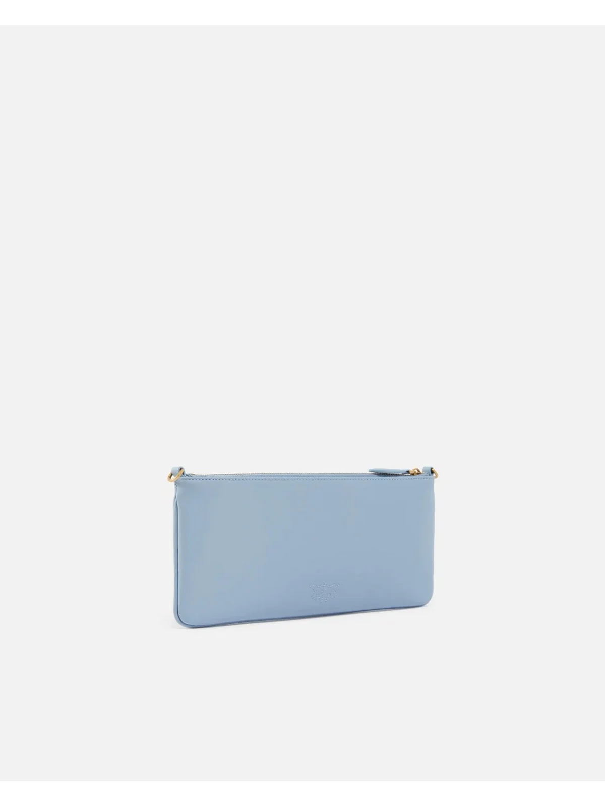 PINKO Borsa Donna Horizontal Flat Vitello Seta 102747-A0F1 E57Q LIGHT BLUE-ANTIQUE GOLD - Image 4