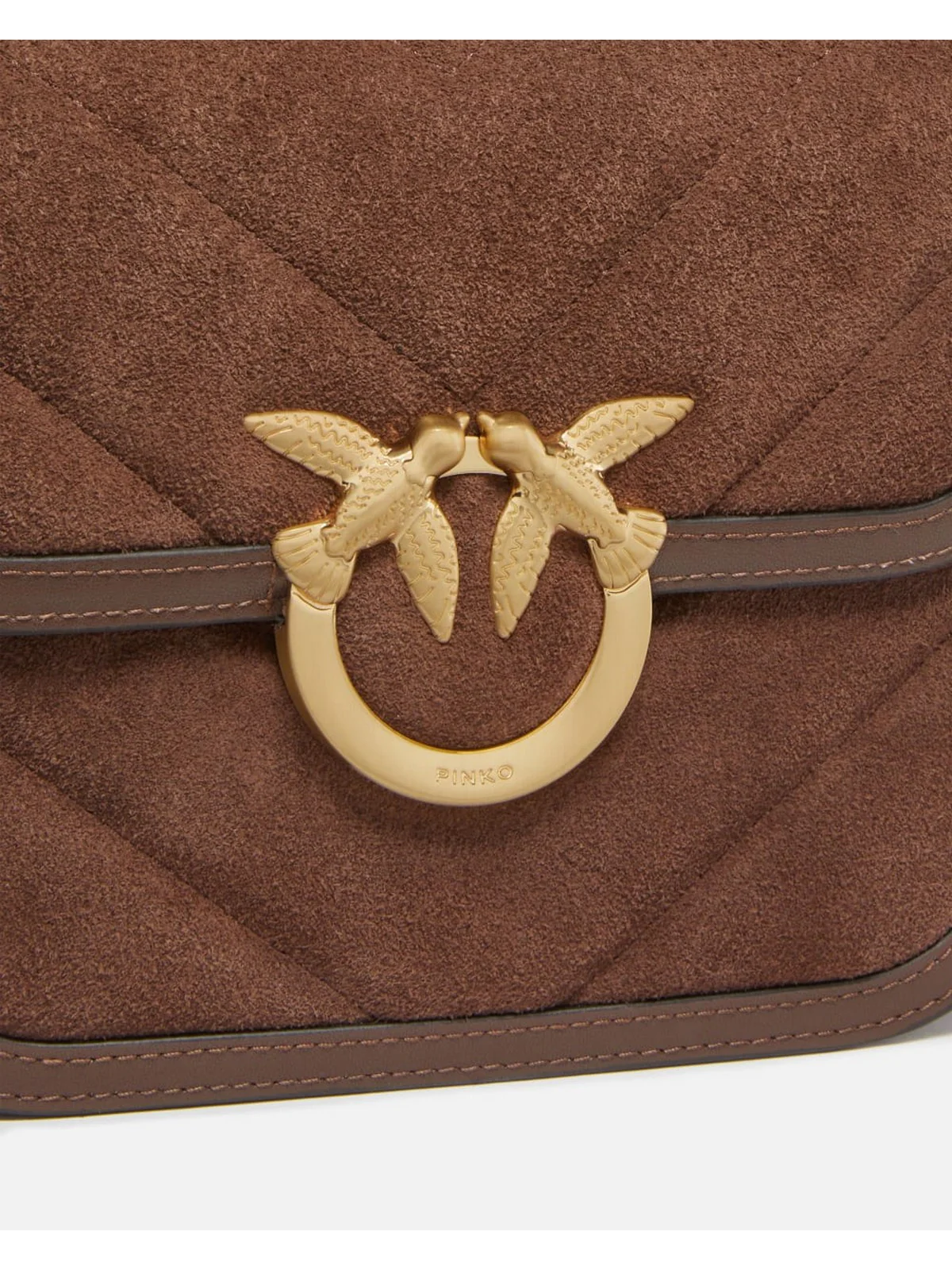 PINKO Borsa Donna LOVE BOX BAG FL MINI 104297-A2JH L74V MARRONE CASTANO MATT GOLD - Image 5