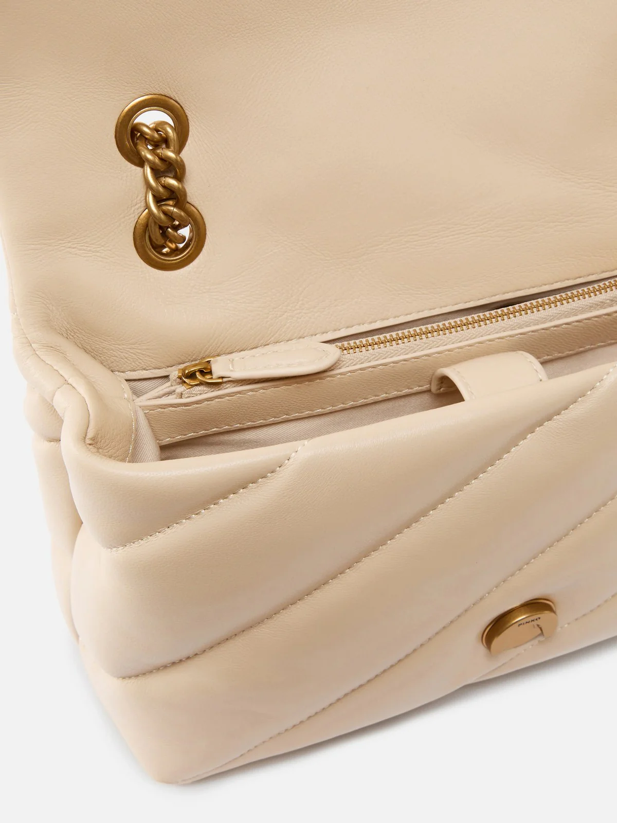PINKO Borsa Donna Love classic puff 100038-A0F2 C50Q BEIGE GRIGIO - Image 5