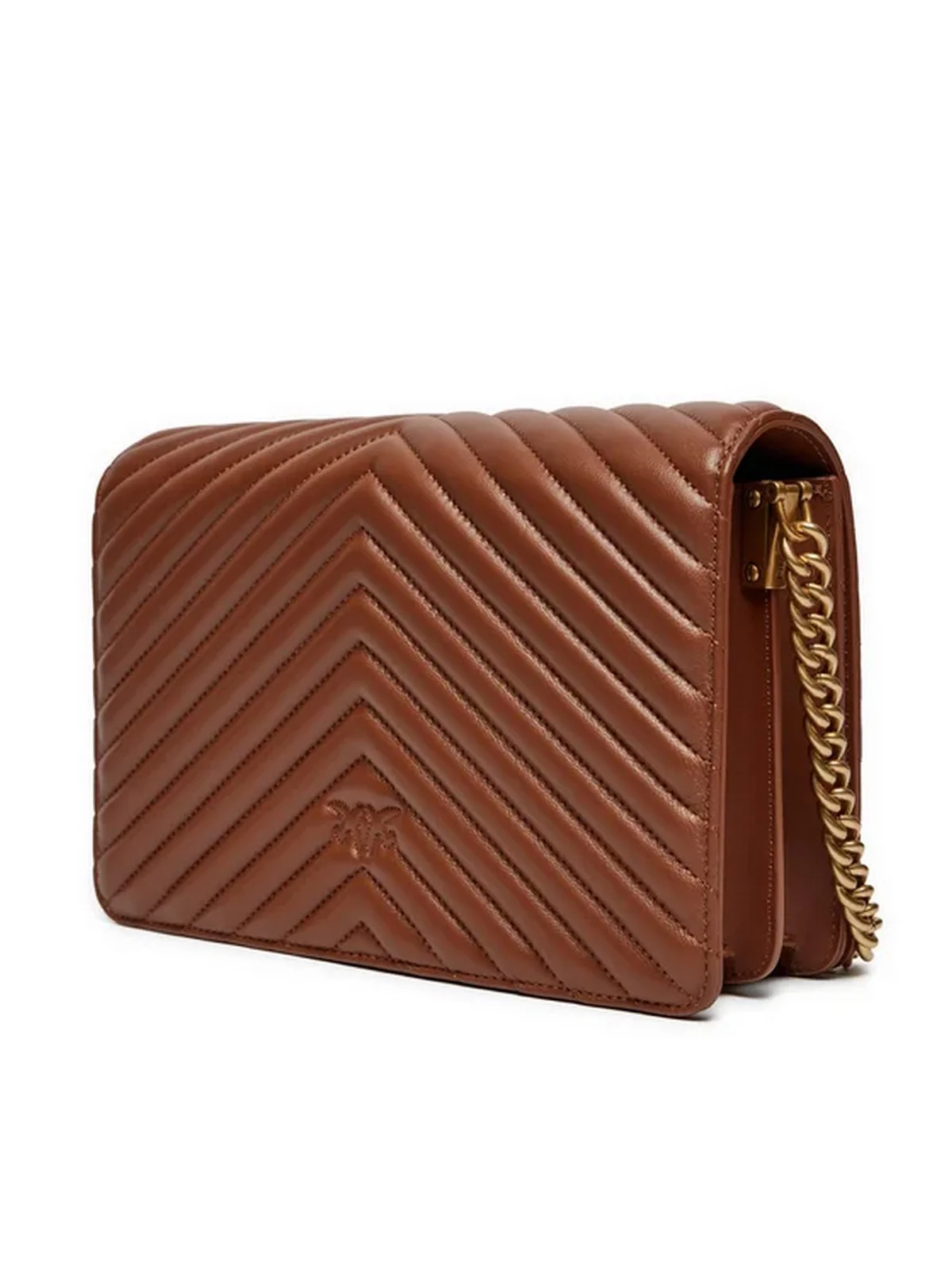 PINKO Borsa Donna Love Click Classic Sheep Nappa 100063-A0GK L48Q Marrone - Image 3