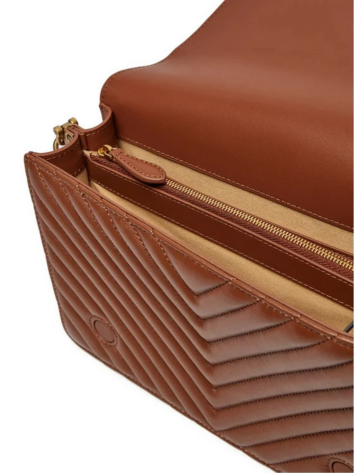 PINKO Borsa Donna Love Click Classic Sheep Nappa 100063-A0GK L48Q Marrone - Image 4