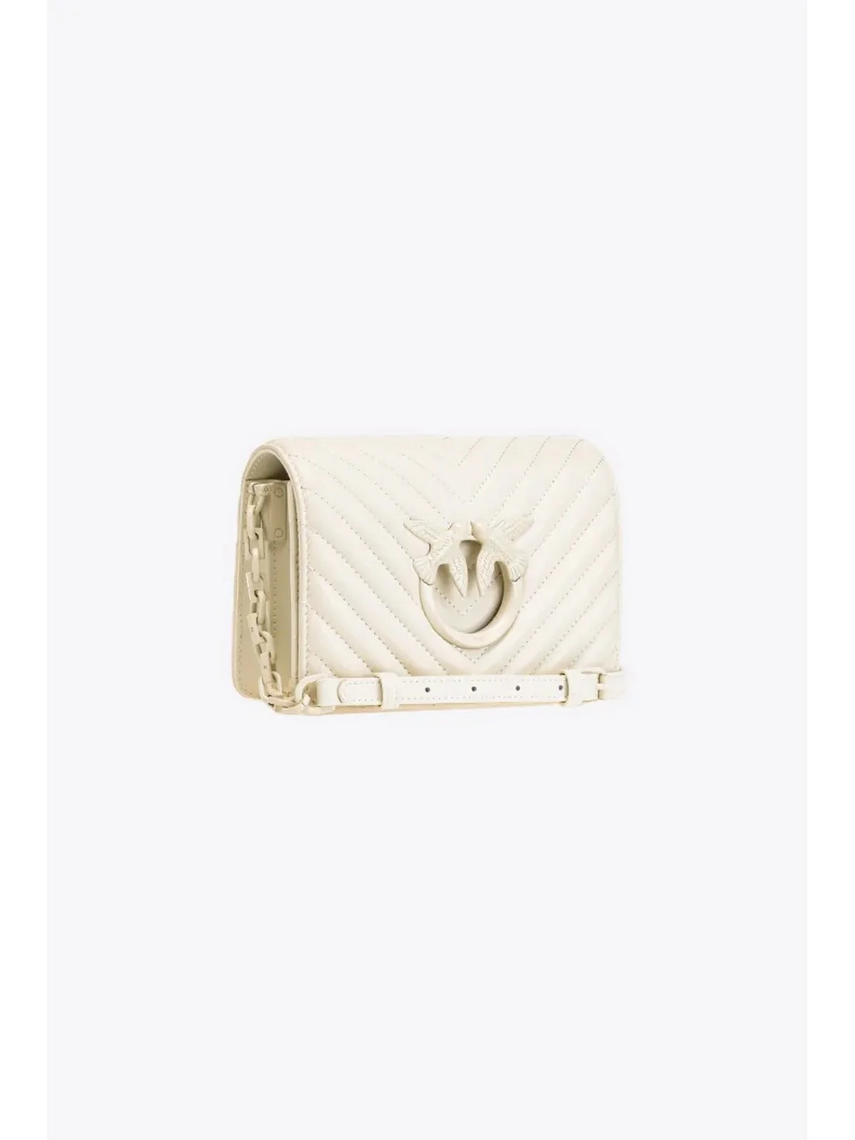 PINKO Borsa Donna Love click mini 100067-A0VM Z14B Bianco - Image 3