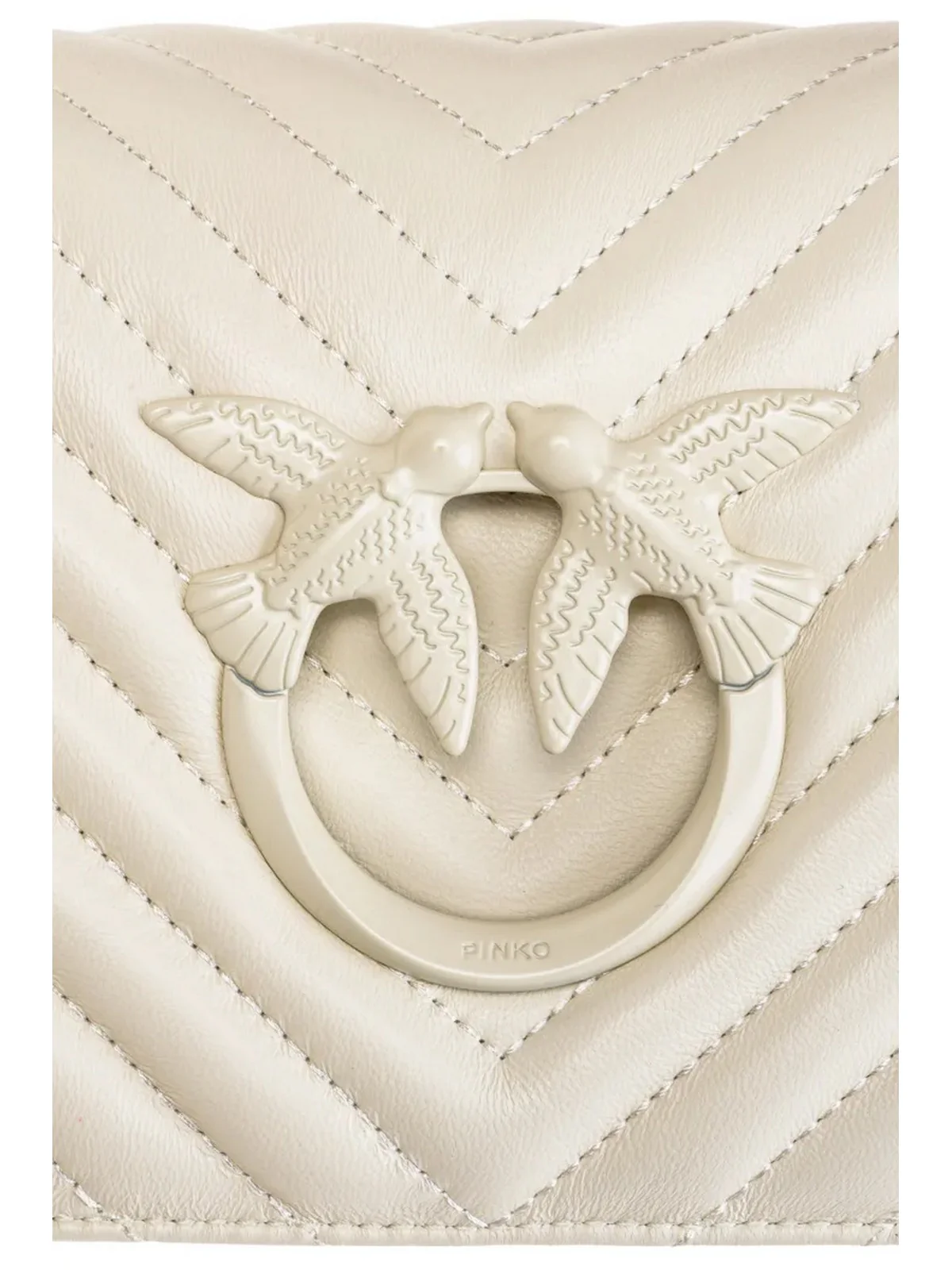 PINKO Borsa Donna Love click mini 100067-A0VM Z14B Bianco - Image 5