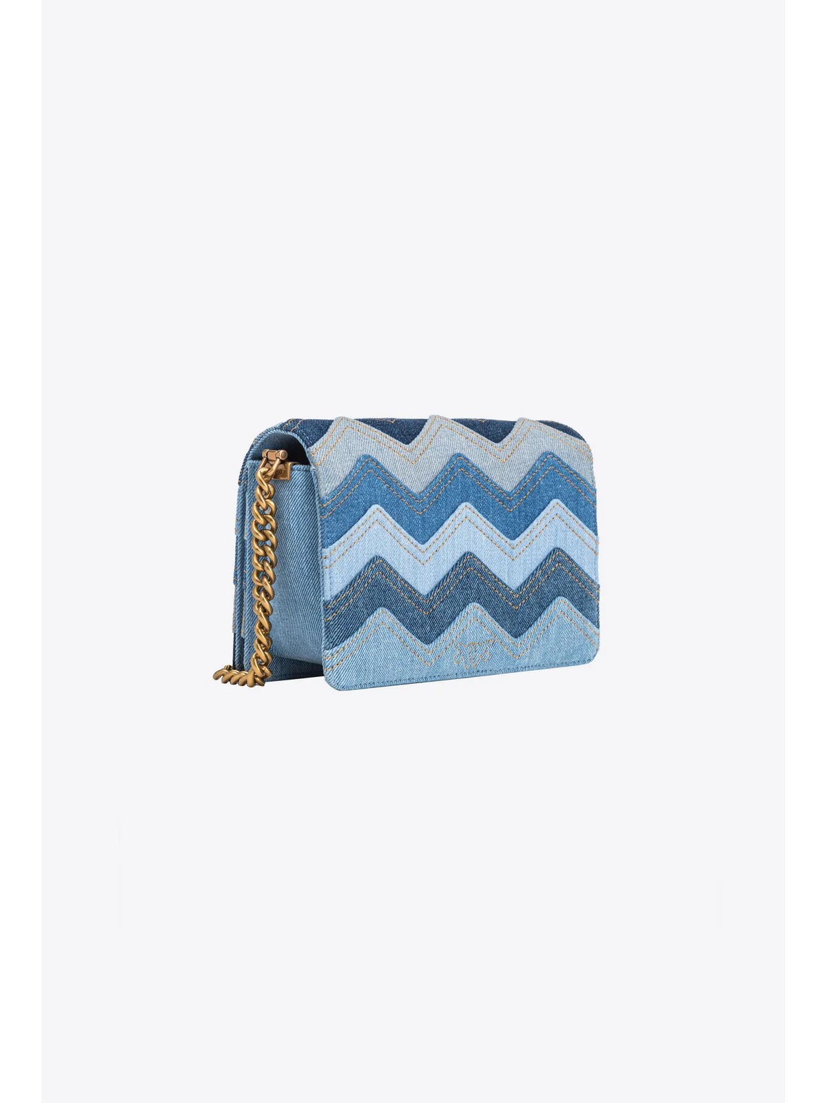 PINKO Borsa Donna Love click mini 100067-A1LD EE8Q Blu - Image 4