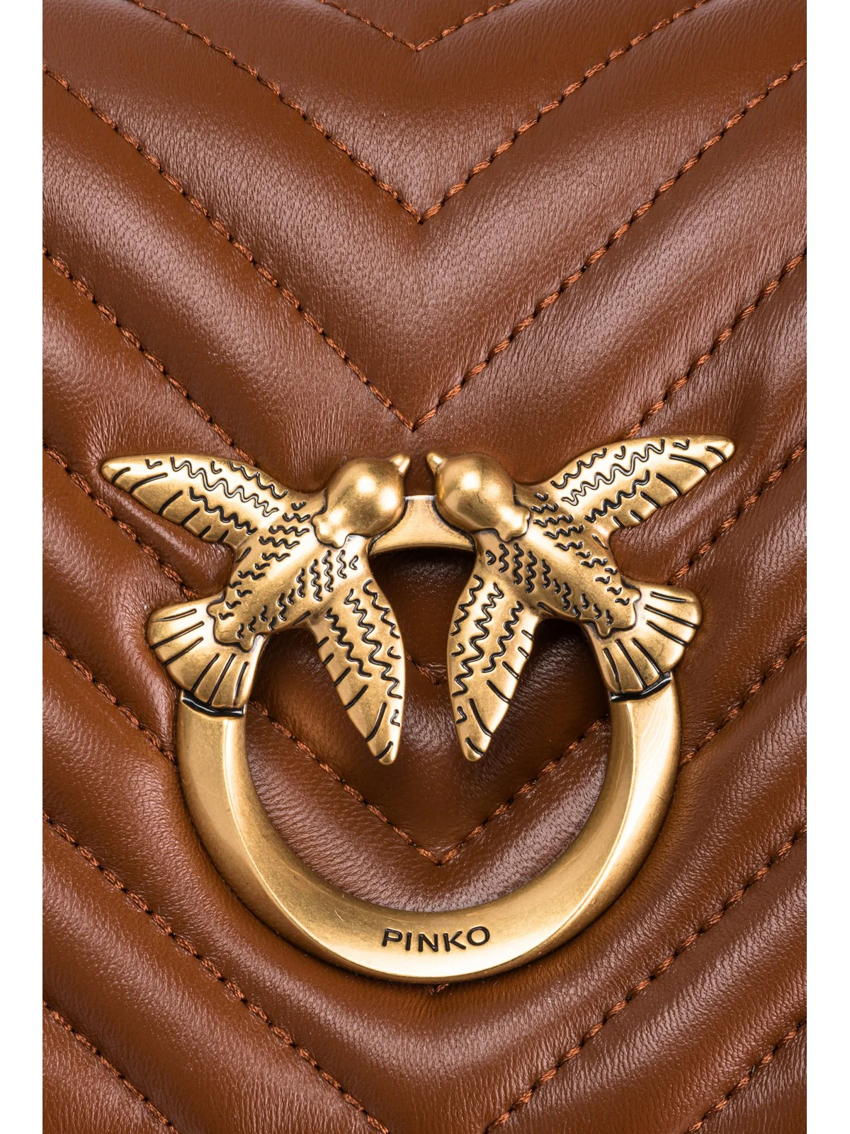 PINKO Borsa Donna Love Click Mini Sheep Nappa Ch 100067-A0GK L48Q Marrone - Image 4