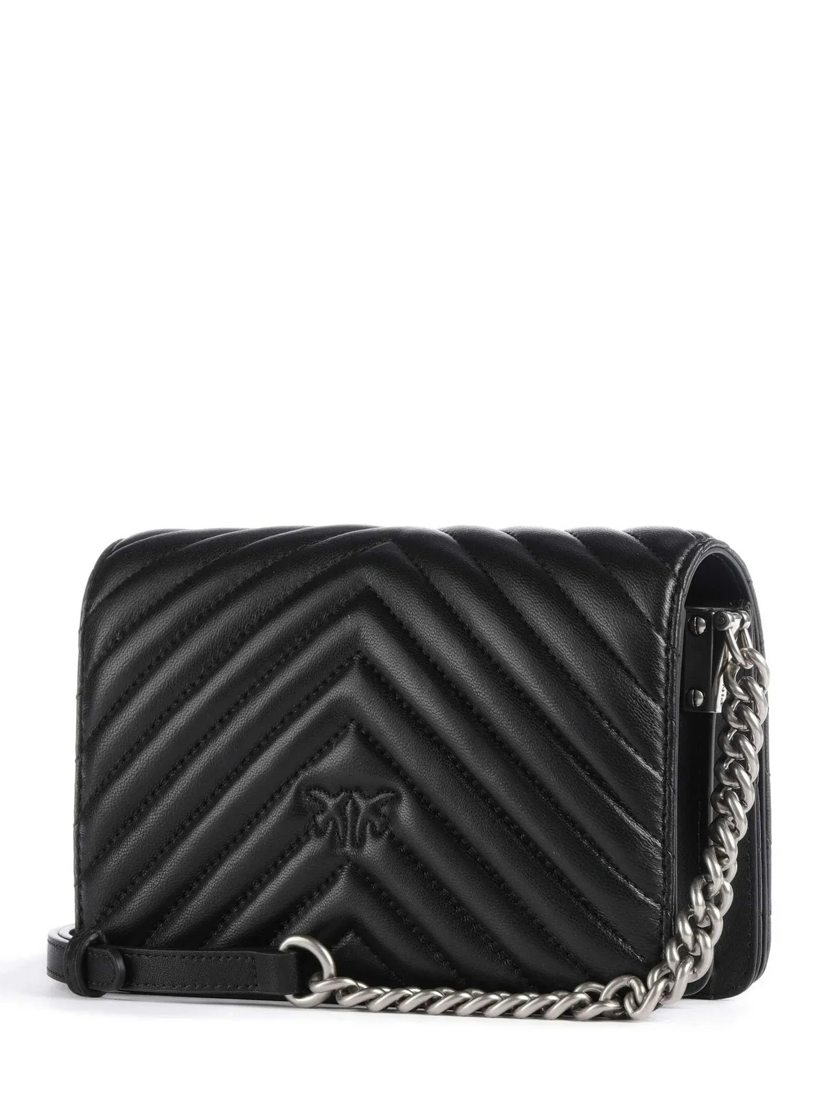 PINKO Borsa Donna Love Click Mini Sheep Nappa Ch 100067-A0GK Z99O Nero - Image 3