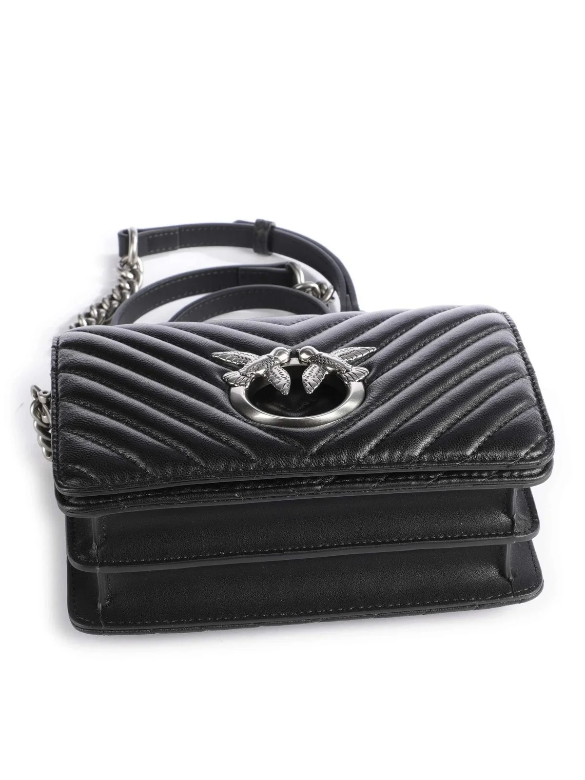 PINKO Borsa Donna Love Click Mini Sheep Nappa Ch 100067-A0GK Z99O Nero - Image 4