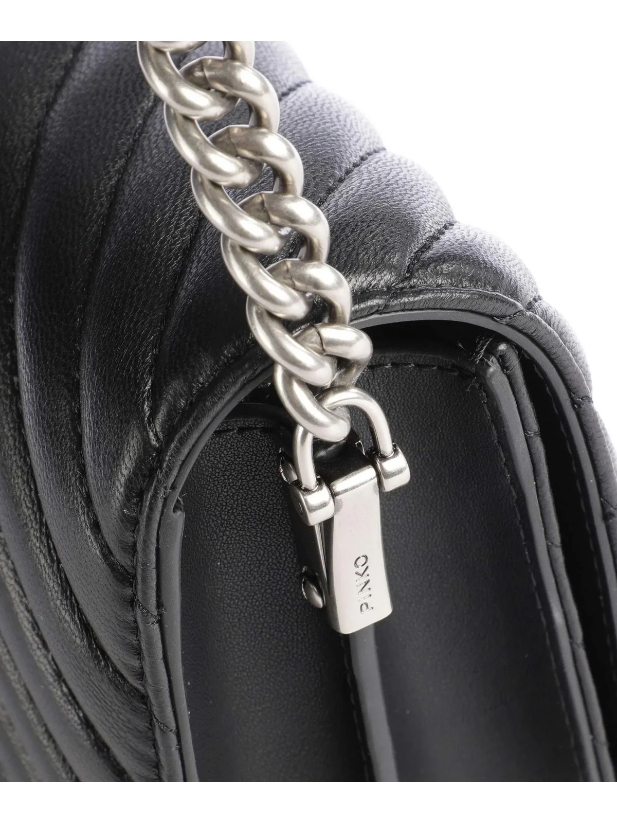 PINKO Borsa Donna Love Click Mini Sheep Nappa Ch 100067-A0GK Z99O Nero - Image 5