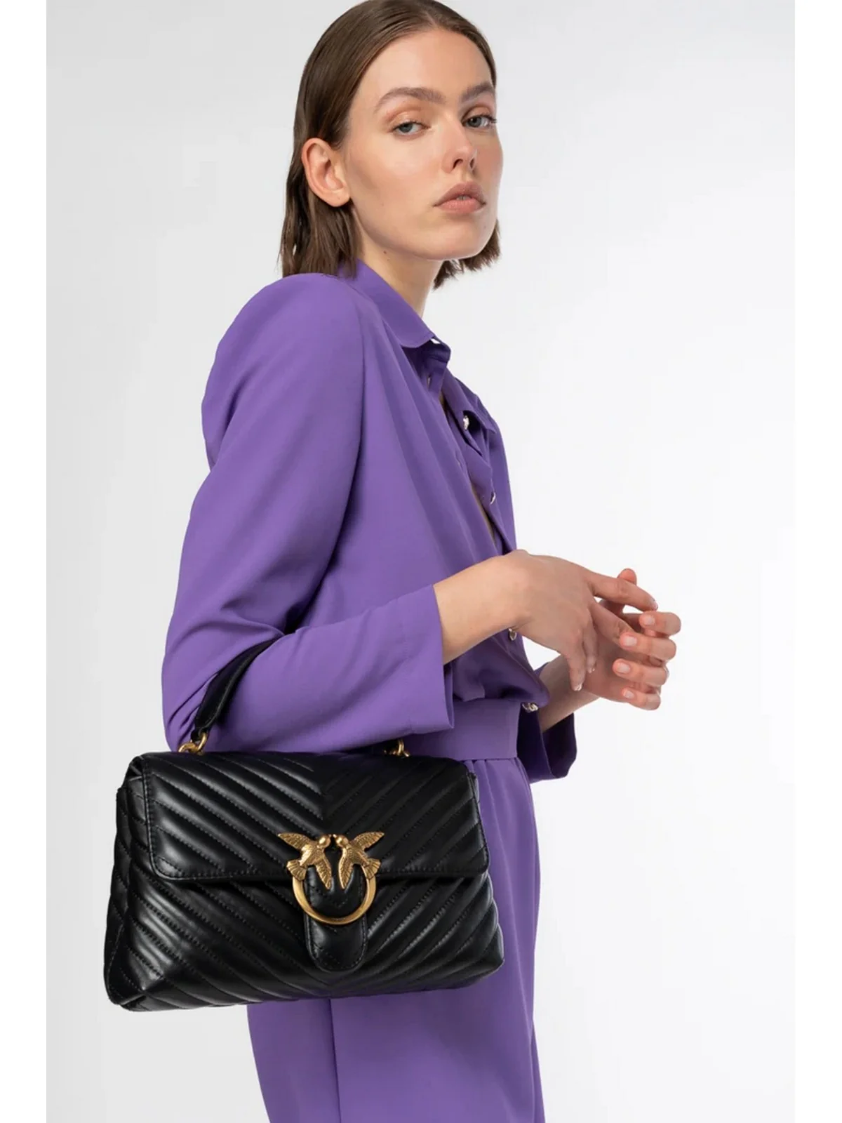 PINKO Borsa Donna Love lady puff 100043-A0GK Z99Q BLACK - Image 5