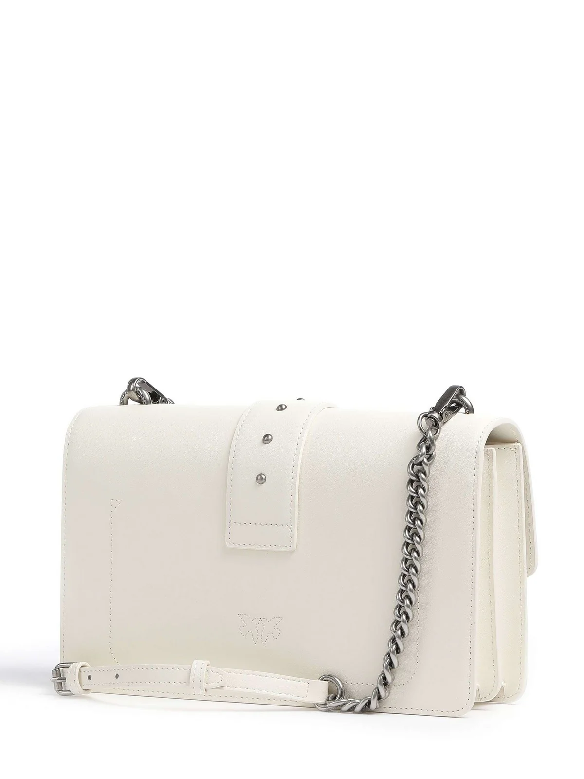 PINKO Borsa Donna Love one classic 100053-A0F1 Z14O Bianco - Image 3