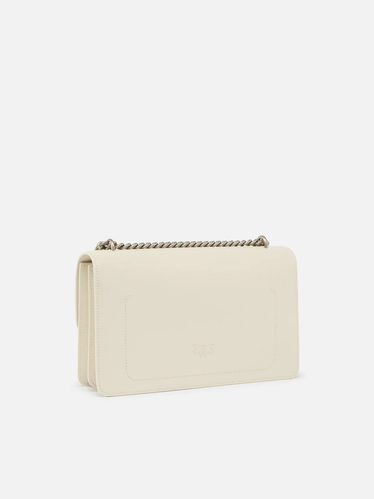 PINKO Borsa Donna Love One Classic Dc Vitello Se 100941-A0F1 Z14O BIANCO SETA-OLD SILVER - Image 2