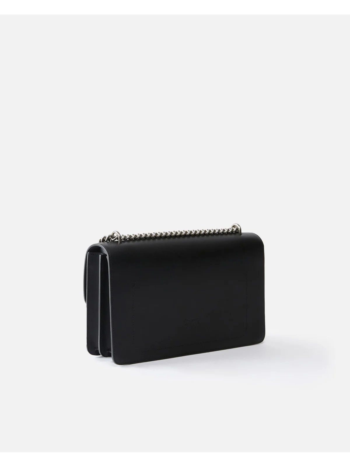 PINKO Borsa Donna Love One Classic Dc Vitello Se 100941-A0F1 Z99O NERO-OLD SILVER - Image 2