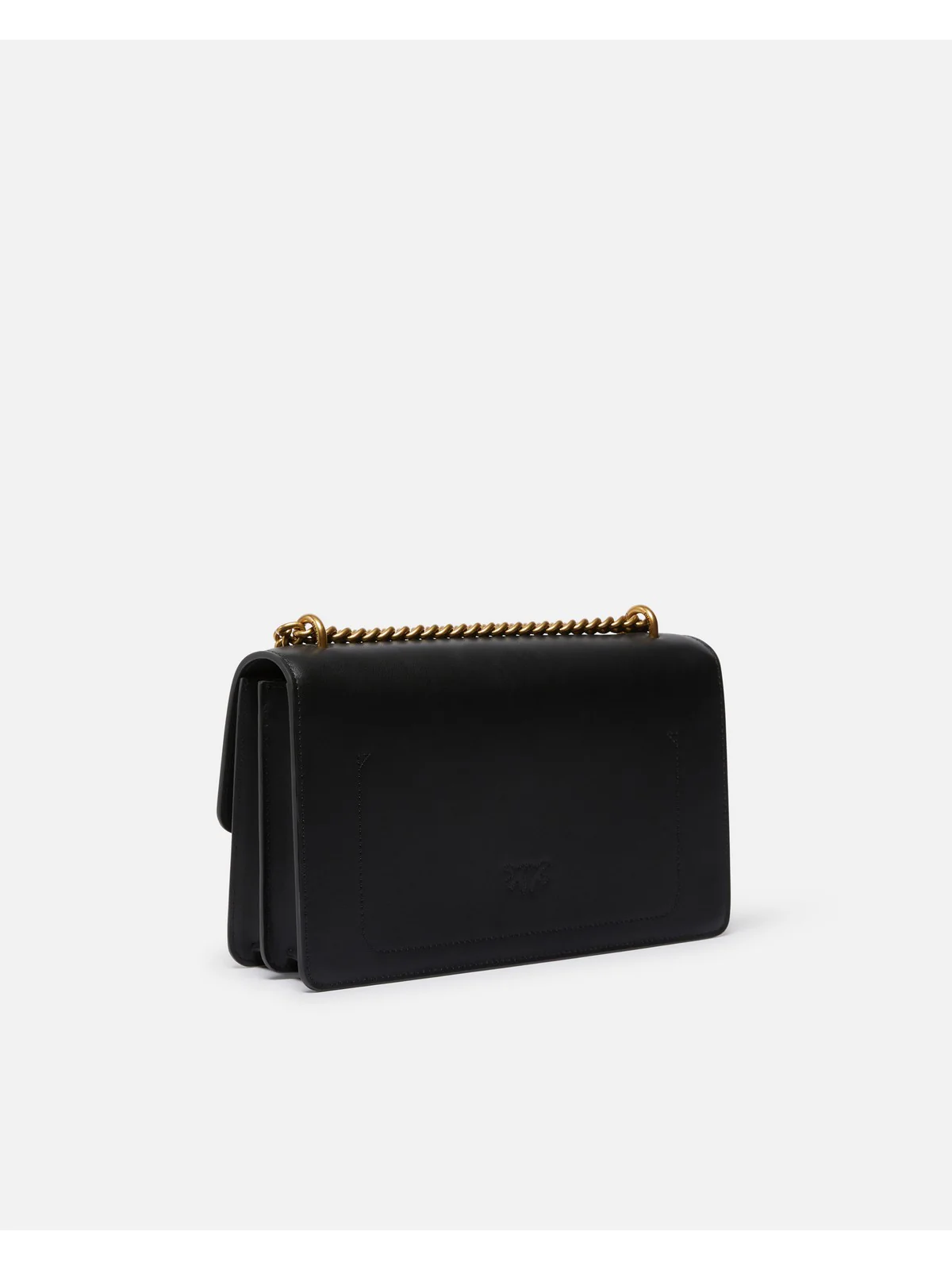 PINKO Borsa Donna Love One Classic Dc Vitello Se 100941-A0F1 Z99Q NERO-ANTIQUE GOLD - Image 5