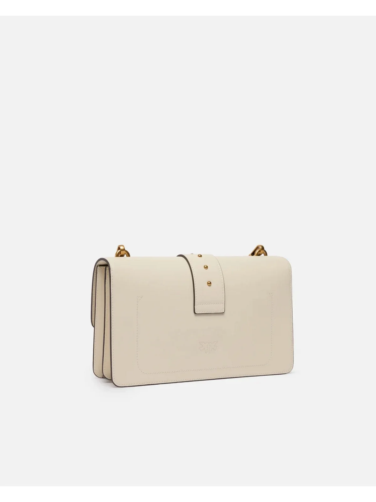 PINKO Borsa Donna LOVE ONE CLASSIC ST. CL 105857-A0F1 Z14Q BIANCO SETA-ANTIQUE GOLD - Image 2