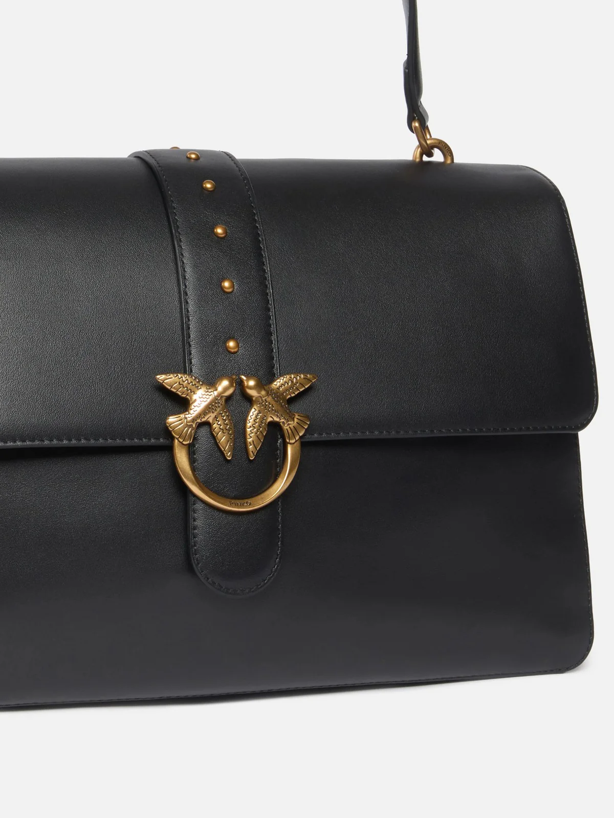 PINKO Borsa Donna LOVE ONE EXTRA SLOUCHY VITELLO 105067-A0QO Z99Q NERO-ANTIQUE GOLD - Image 4