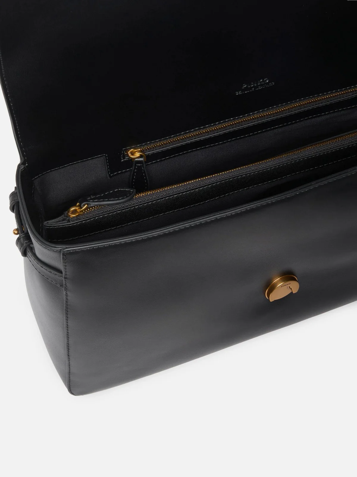 PINKO Borsa Donna LOVE ONE EXTRA SLOUCHY VITELLO 105067-A0QO Z99Q NERO-ANTIQUE GOLD - Image 5