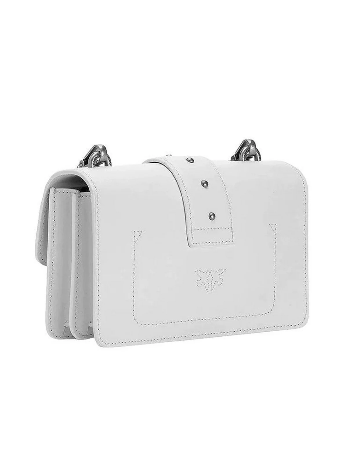 PINKO Borsa Donna Love one mini 100059-A0F1 Z14O Bianco - Image 2