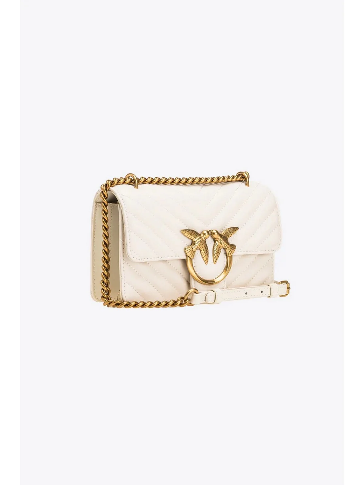 PINKO Borsa Donna Love one mini 100074-A0GK Z14Q Bianco - Image 3