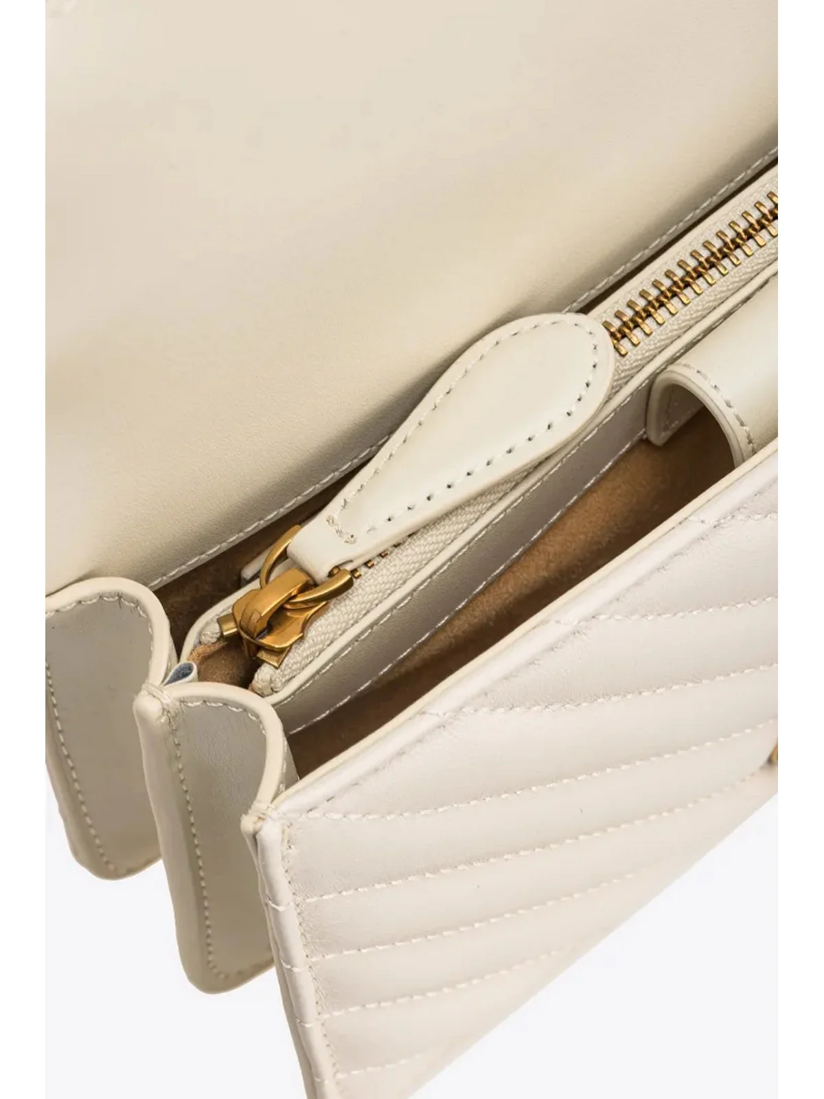 PINKO Borsa Donna Love one mini 100074-A0GK Z14Q Bianco - Image 4