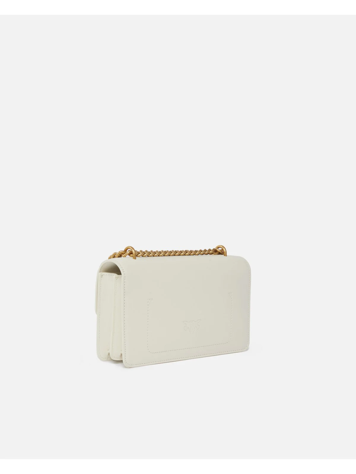 PINKO Borsa Donna Love One Mini Dc Vitello Seta 100074-A0F1 Z14Q BIANCO SETA-ANTIQUE GOLD - Image 5