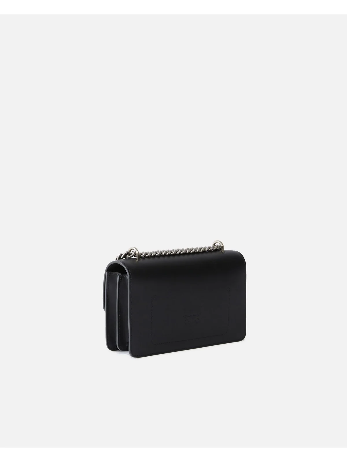 PINKO Borsa Donna Love One Mini Dc Vitello Seta 100074-A0F1 Z99O NERO-OLD SILVER - Image 2