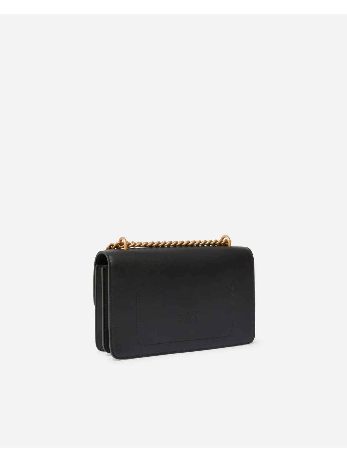 PINKO Borsa Donna Love One Mini Dc Vitello Seta 100074-A0F1 Z99Q NERO-ANTIQUE GOLD - Image 5