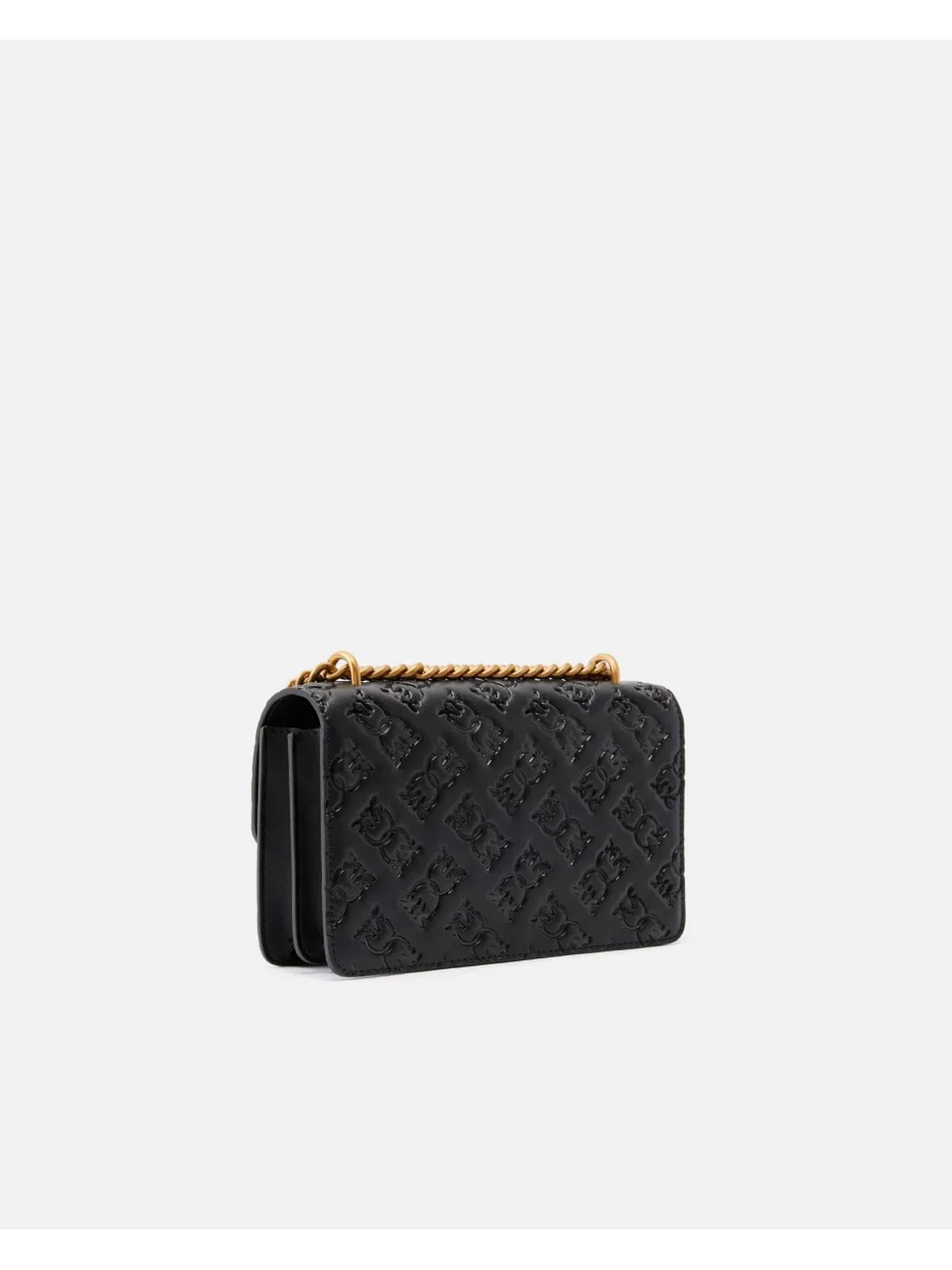 PINKO Borsa Donna Love One Mini Dc Vitello Seta 100074-A1YB Z99Q Nero - Image 2