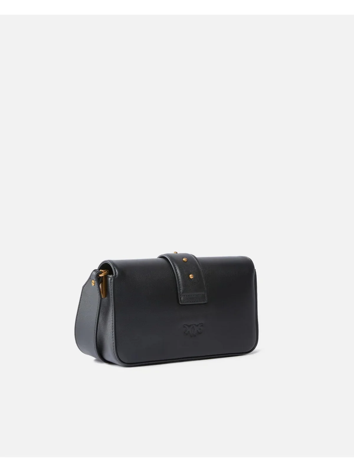 PINKO Borsa Donna LOVE ONE MINI SLOUCHY FL 104340-A0QO Z99Q NERO-ANTIQUE GOLD - Image 2