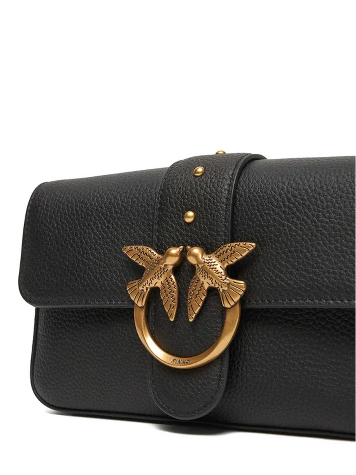 PINKO Borsa Donna LOVE ONE MINI SLOUCHY FL 104340-A2OX Z99Q NERO-ANTIQUE GOLD - Image 2