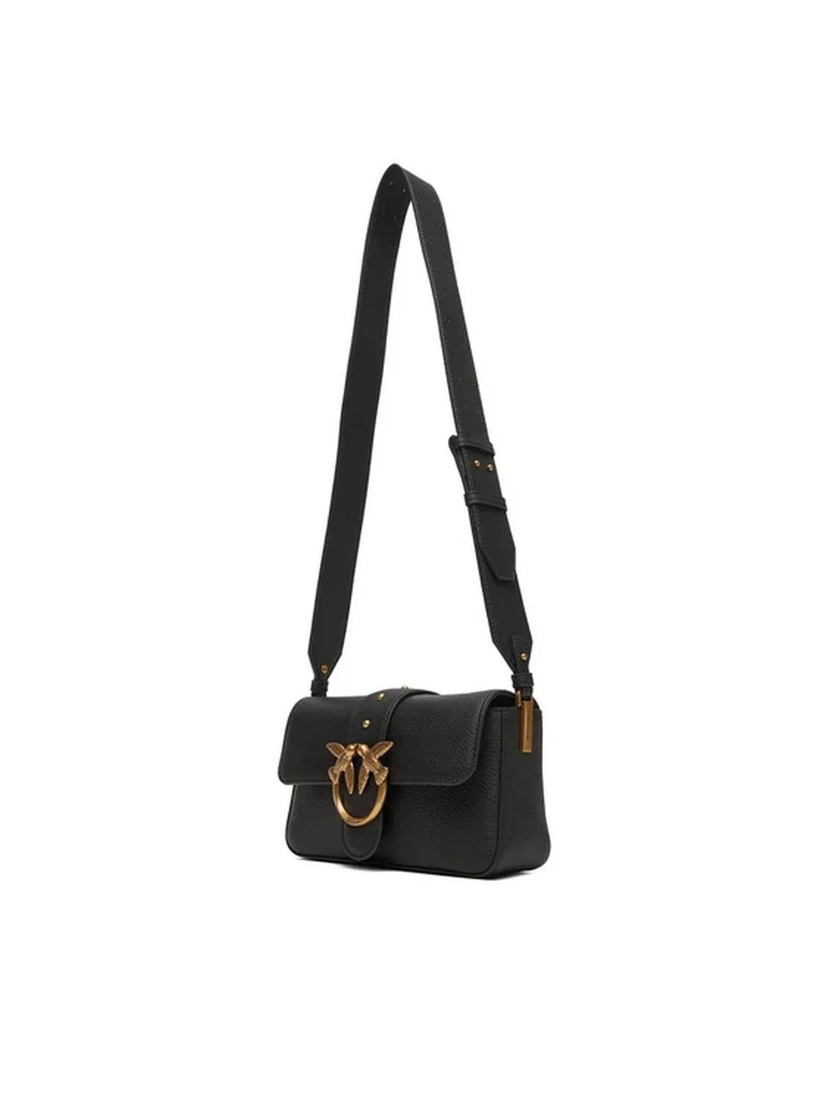 PINKO Borsa Donna LOVE ONE MINI SLOUCHY FL 104340-A2OX Z99Q NERO-ANTIQUE GOLD - Image 5