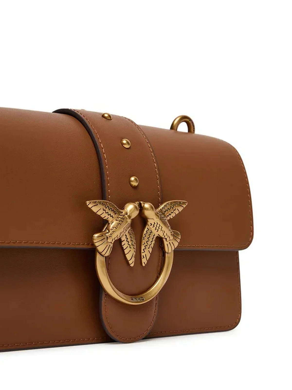 PINKO Borsa Donna LOVE ONE MINI ST. CL 105856-A0F1 L17Q MARRONE - LEONE-ANTIQUE GOLD - Image 2