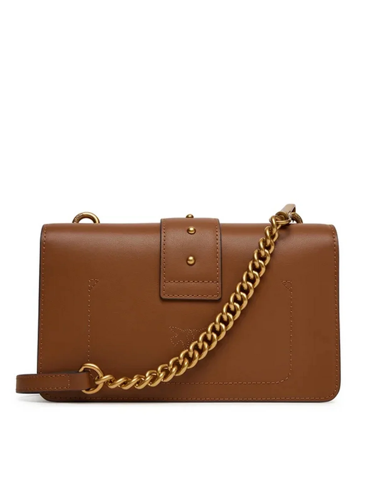 PINKO Borsa Donna LOVE ONE MINI ST. CL 105856-A0F1 L17Q MARRONE - LEONE-ANTIQUE GOLD - Image 3