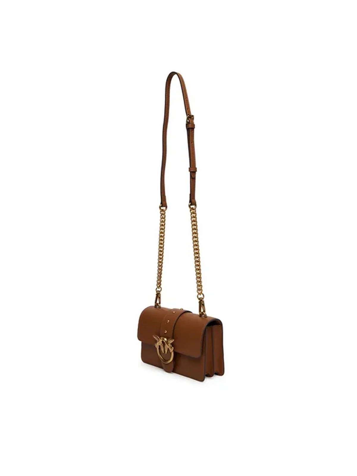 PINKO Borsa Donna LOVE ONE MINI ST. CL 105856-A0F1 L17Q MARRONE - LEONE-ANTIQUE GOLD - Image 4