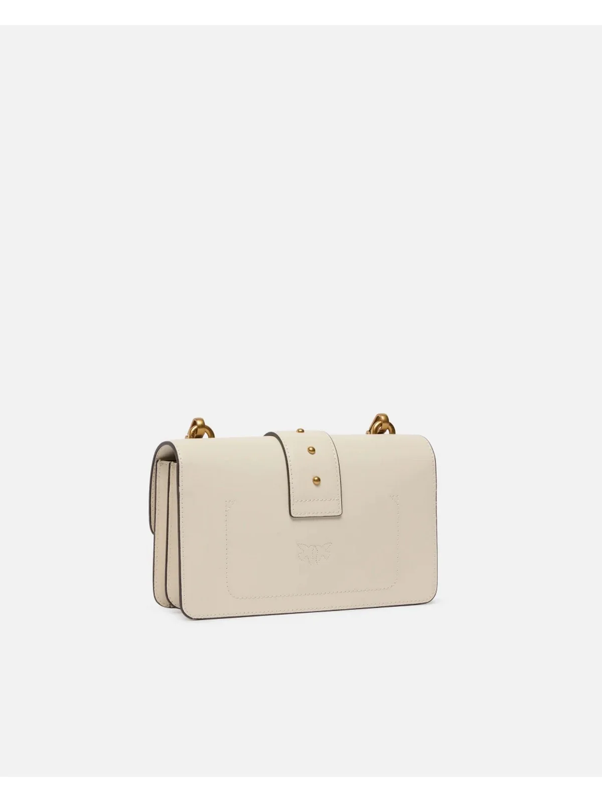 PINKO Borsa Donna LOVE ONE MINI ST. CL 105856-A0F1 Z14Q BIANCO SETA-ANTIQUE GOLD - Image 2