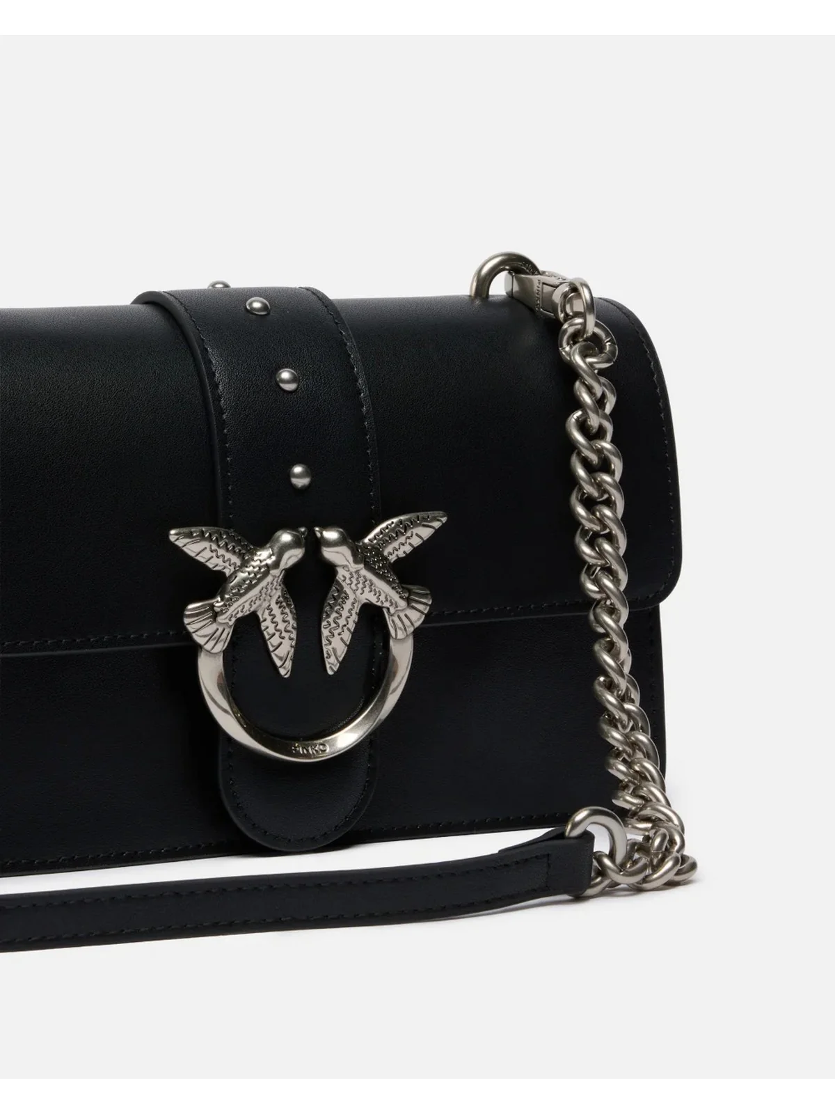 PINKO Borsa Donna LOVE ONE MINI ST. CL 105856-A0F1 Z99O NERO-OLD SILVER - Image 3