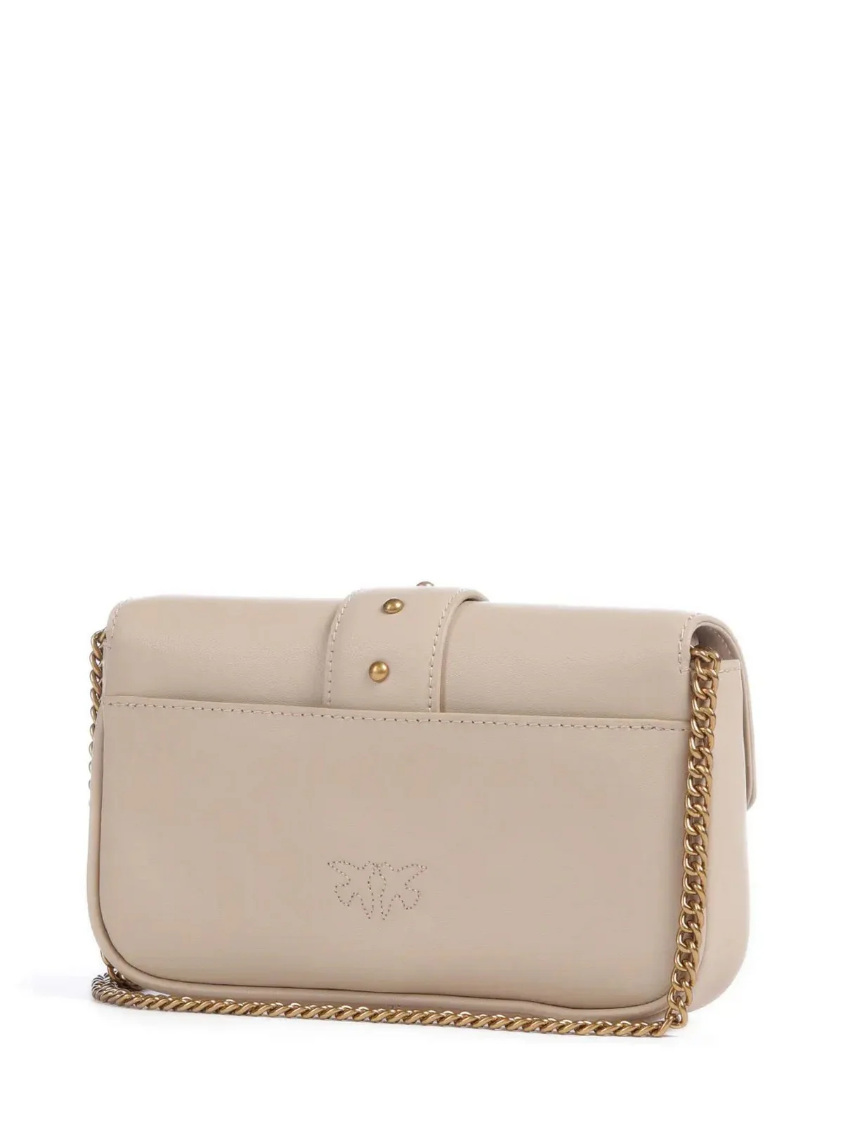 PINKO Borsa Donna Love One Pocket C Vitello Seta 100061-A0F1 C50Q Beige - Image 2
