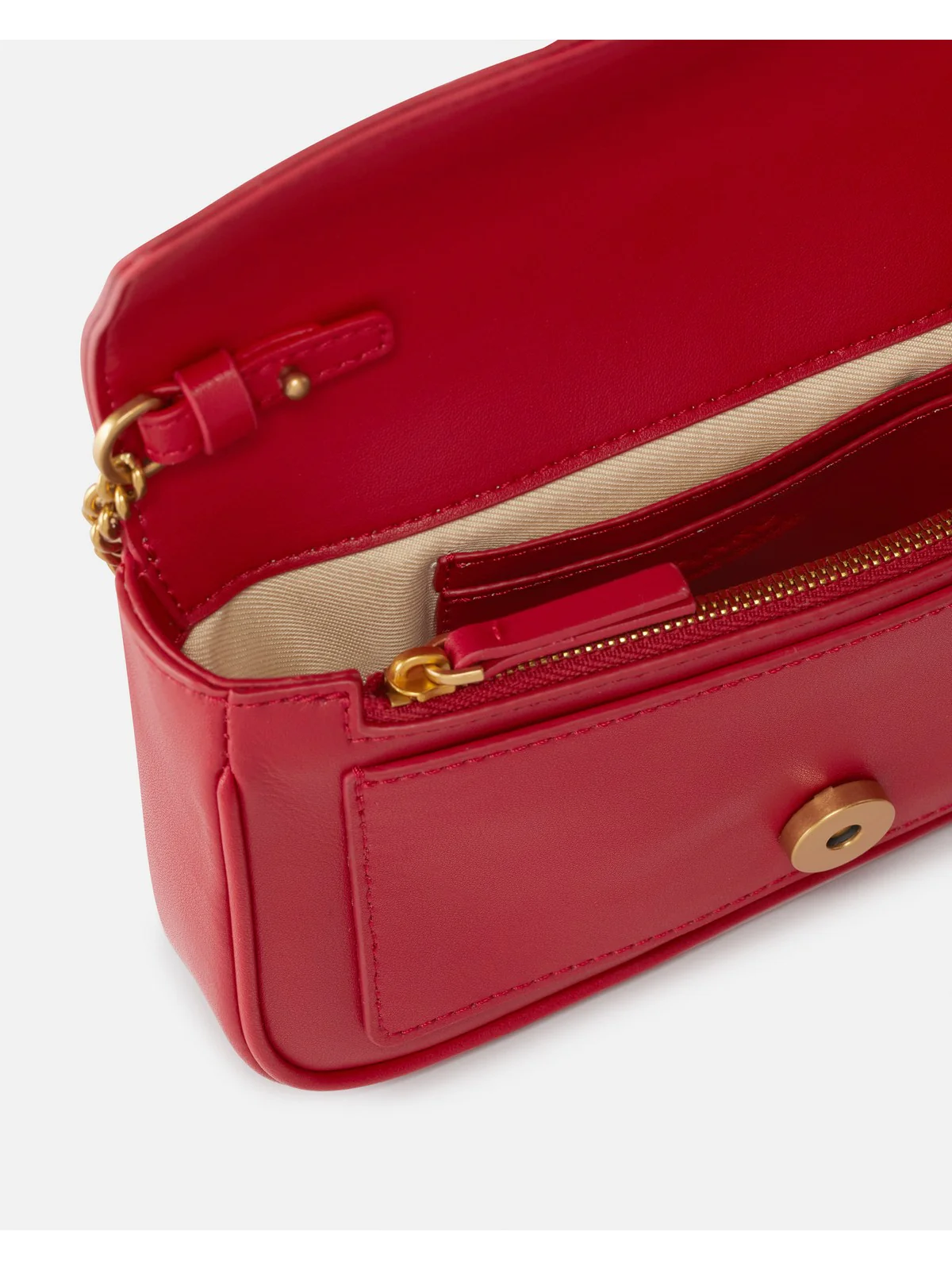 PINKO Borsa Donna Love One Pocket C Vitello Seta 100061-A0F1 R30Q Rosso - Image 2