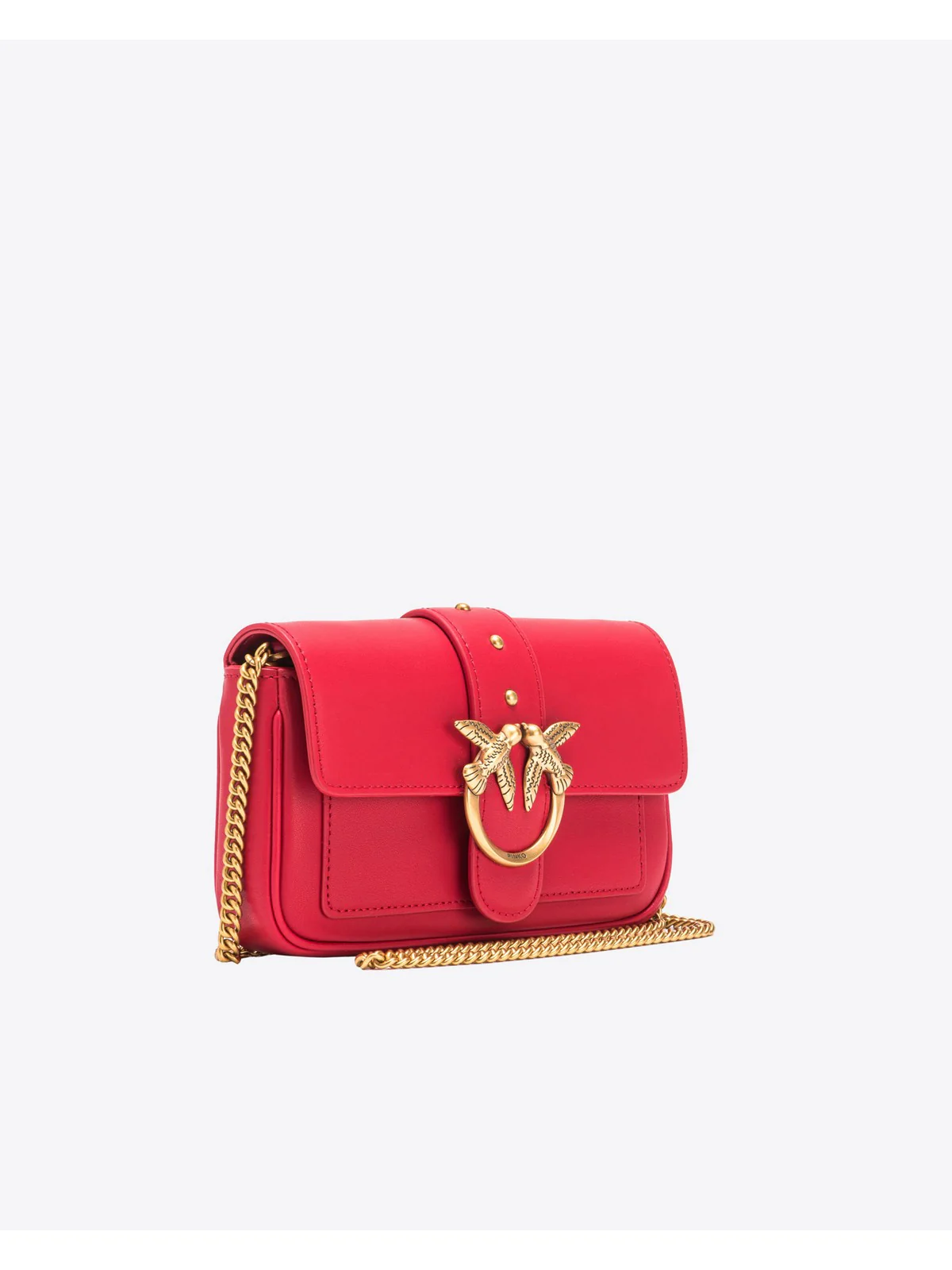 PINKO Borsa Donna Love One Pocket C Vitello Seta 100061-A0F1 R30Q Rosso - Image 5
