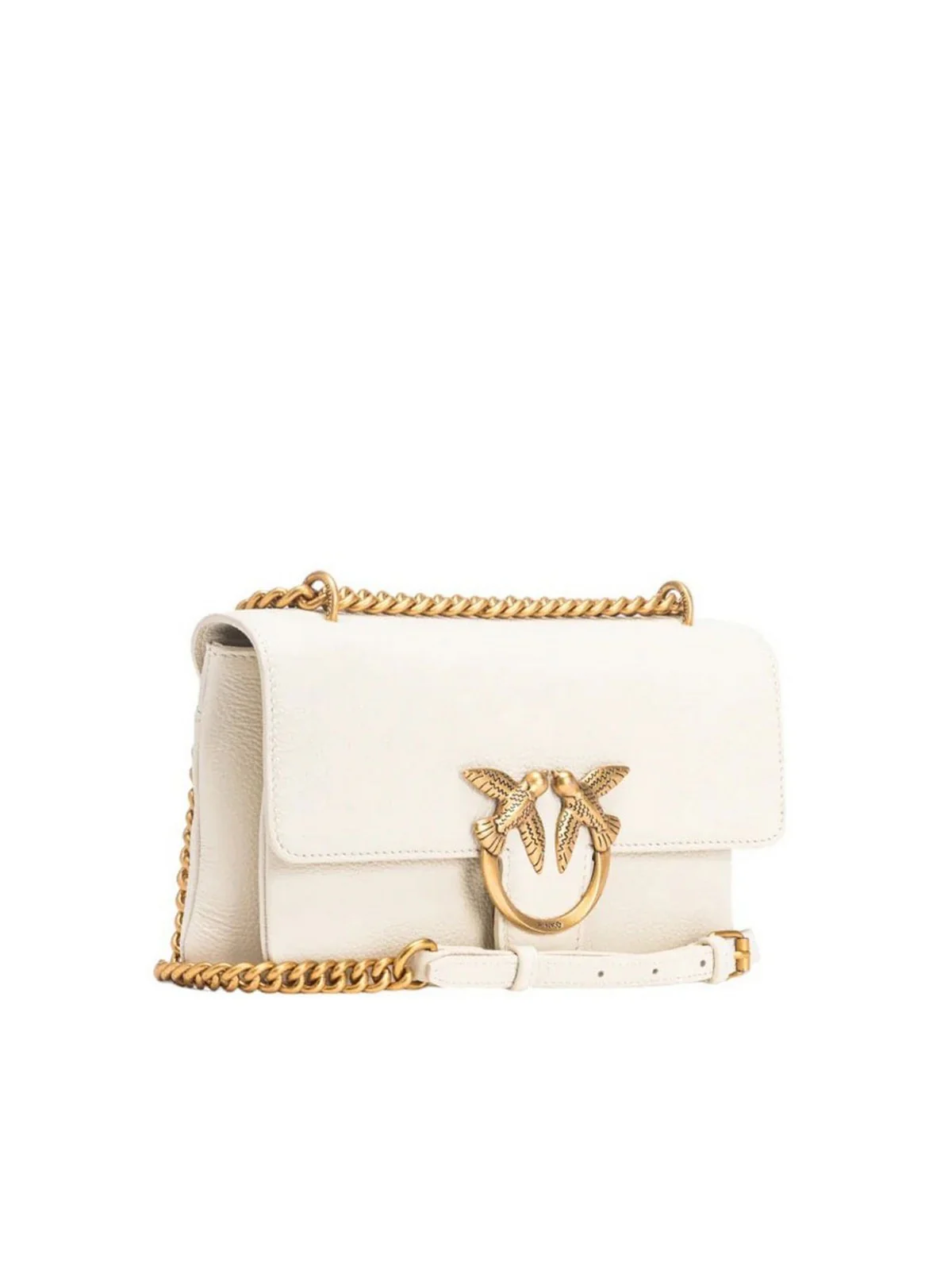 PINKO Borsa Donna Love One Soft Big Pelle Bottal 104527-A29Q Z14Q Bianco - Image 2