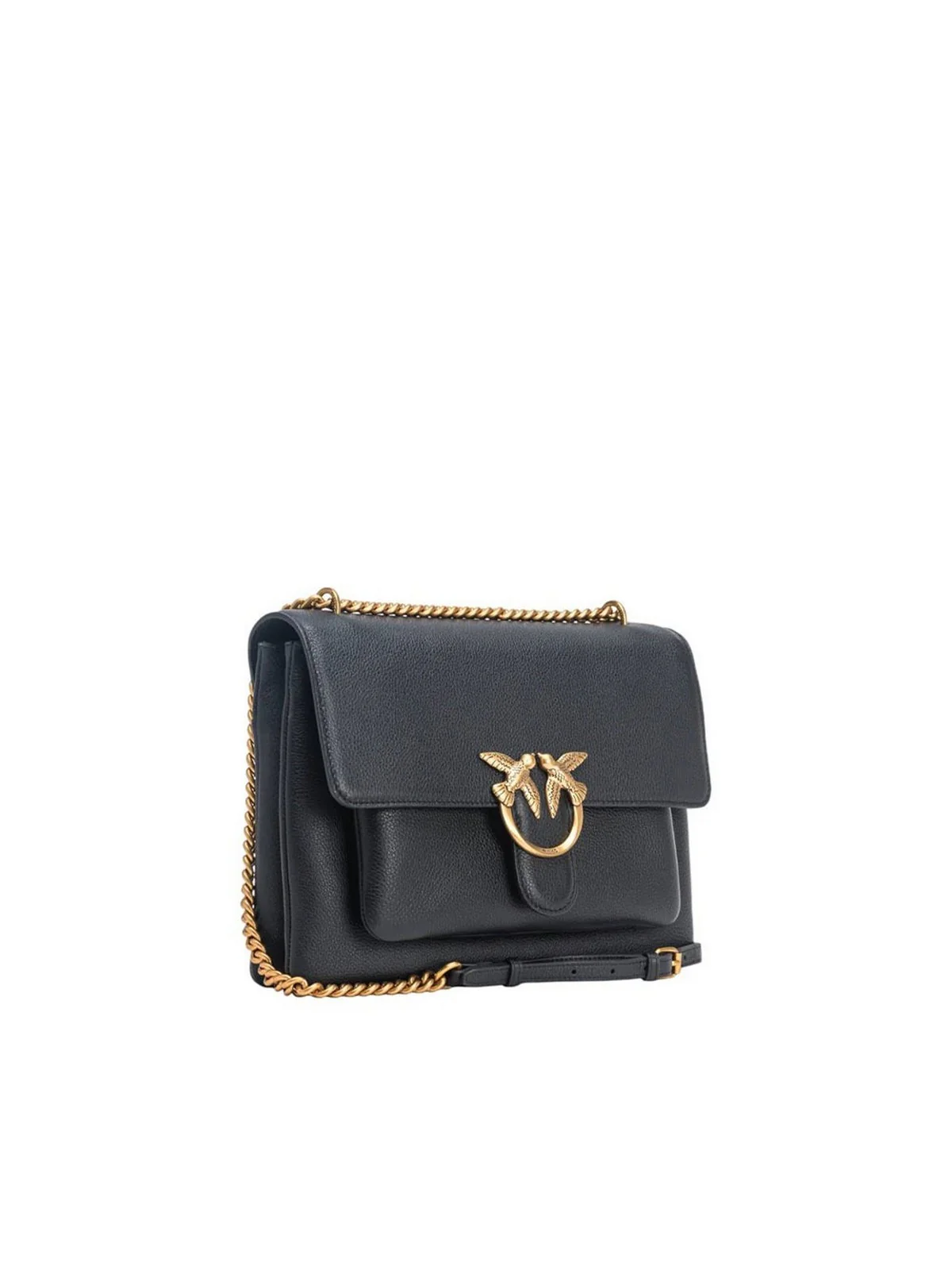 PINKO Borsa Donna Love One Soft Big Pelle Bottal 104527-A29Q Z99Q Nero - Image 2