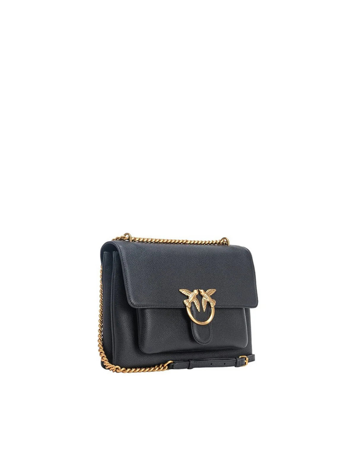PINKO Borsa Donna Love One Soft Mini Pelle Botta 104528-A29Q Z99Q Nero - Image 2