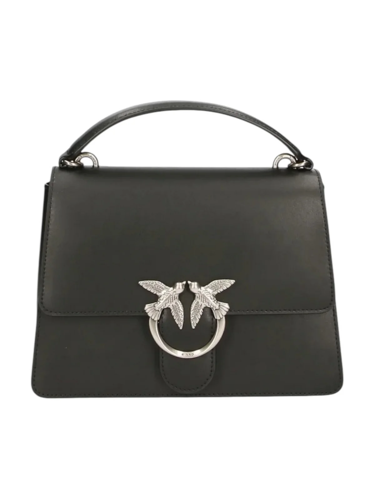 PINKO Borsa Donna LOVE ONE TOP HANDLE CLASSIC LIGHT 100066-A0F1 Z99O NERO-OLD SILVER