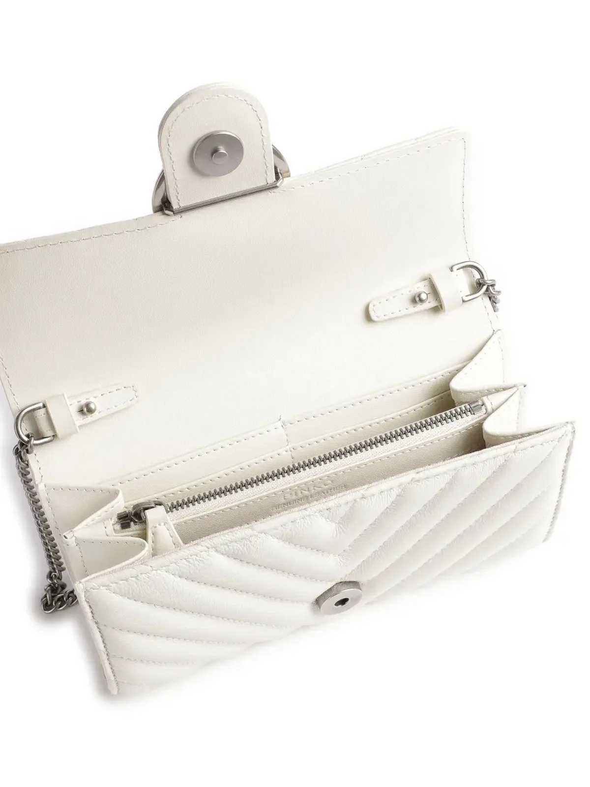 PINKO Borsa Donna Love one wallet 100062-A0GK Z14O Bianco - Image 2