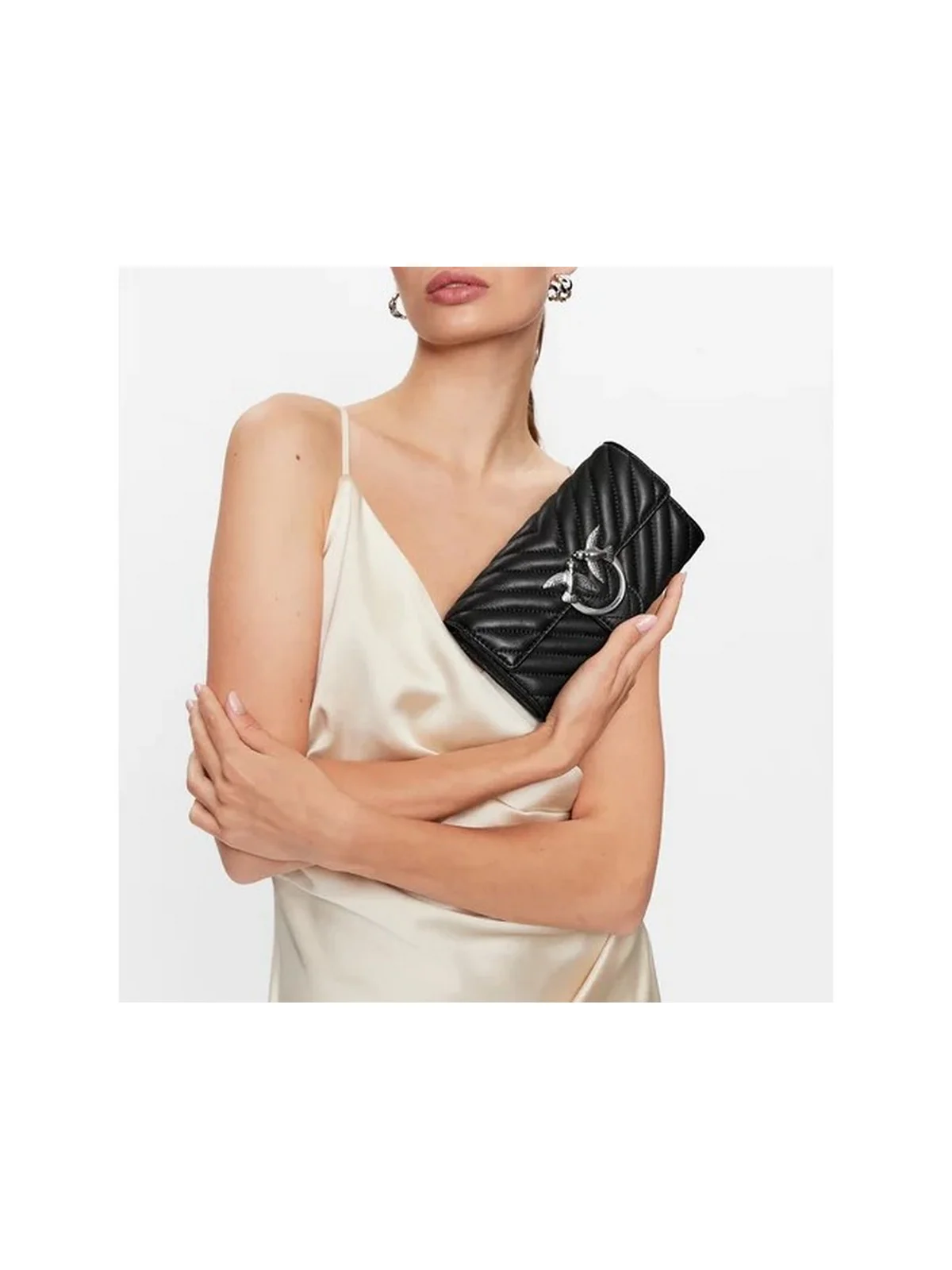 PINKO Borsa Donna Love one wallet 100062-A0GK Z99O Nero - Image 6