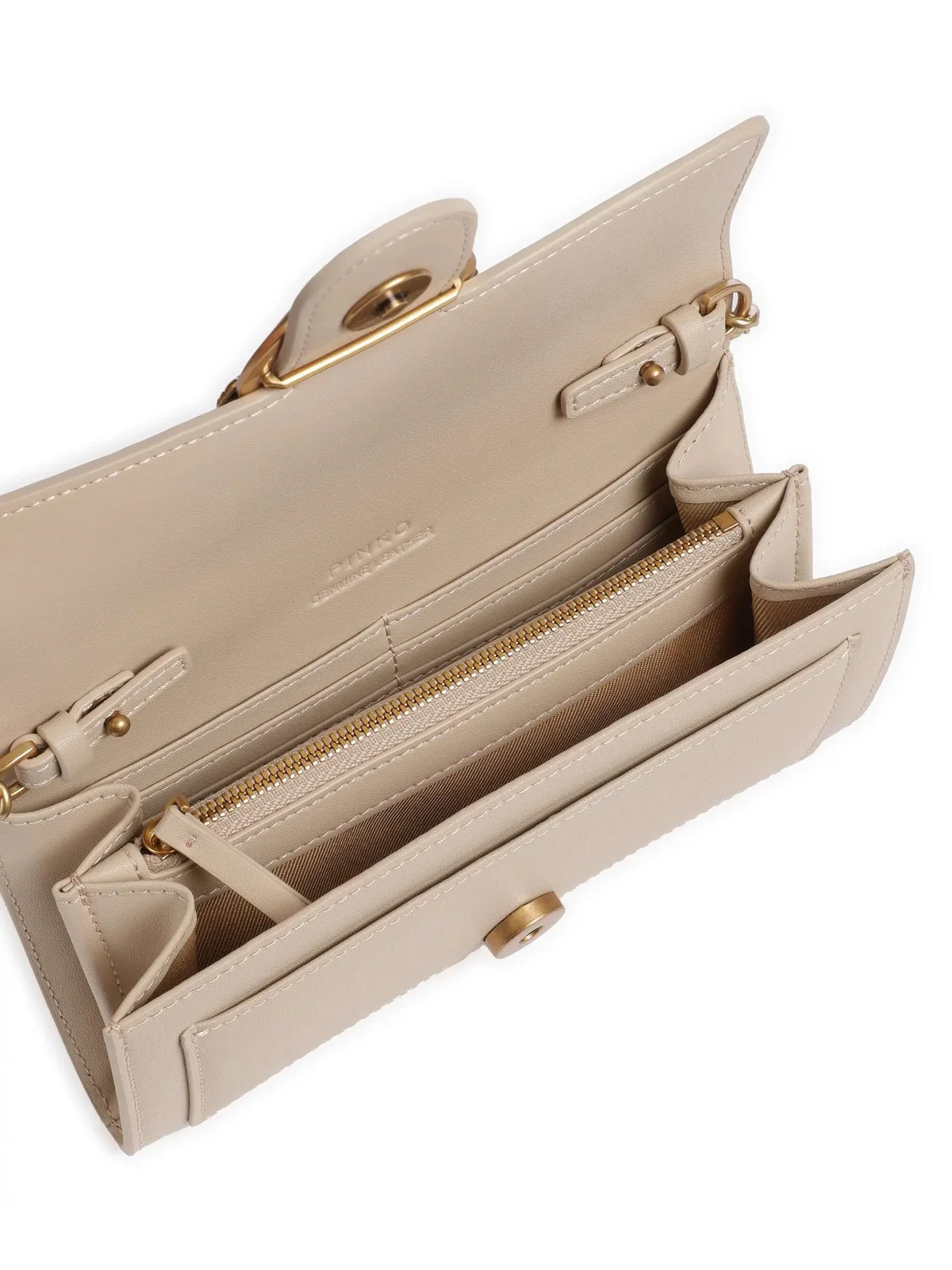 PINKO Borsa Donna Love One Wallet C Vitello Seta 100062-A0F1 C50Q Beige - Image 2