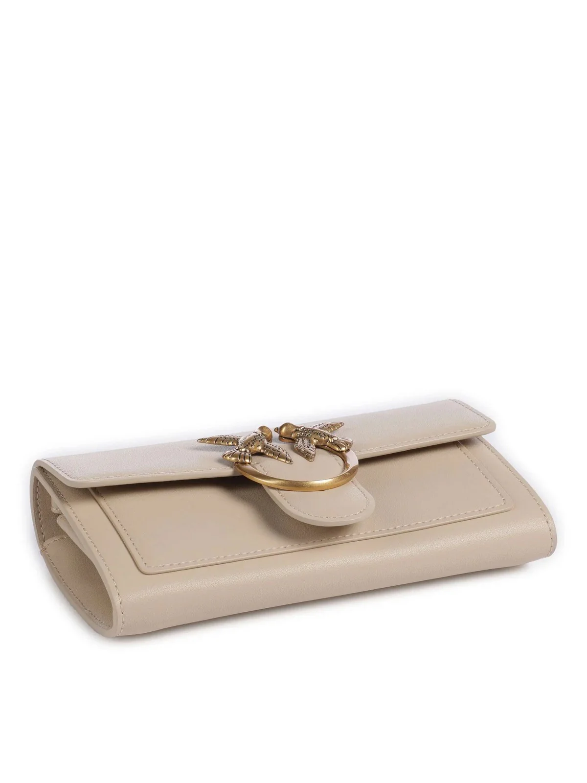 PINKO Borsa Donna Love One Wallet C Vitello Seta 100062-A0F1 C50Q Beige - Image 5