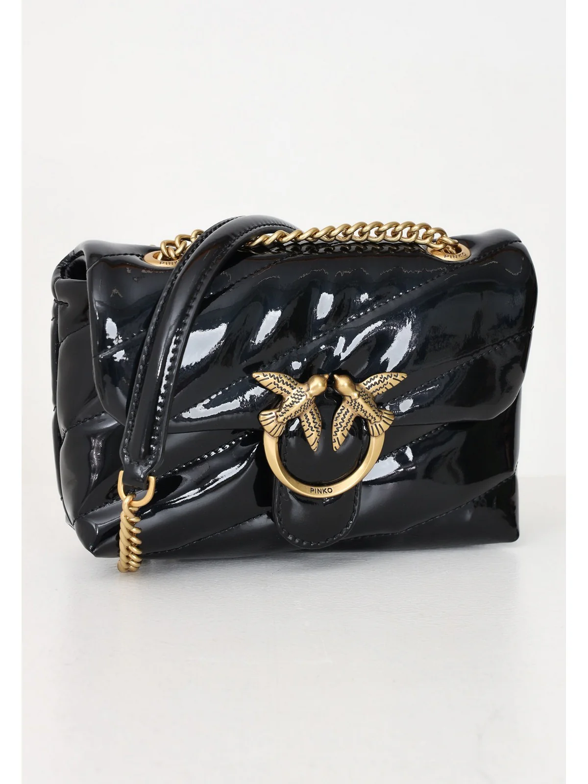 PINKO Borsa Donna Love Puff Baby Cl Ecovernice+P 100040-A1UP Z99Q Nero - Image 2