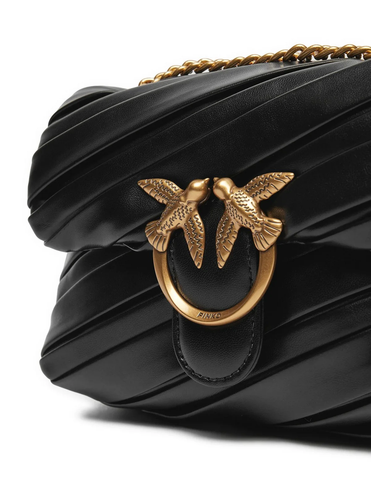 PINKO Borsa Donna Love Puff Baby Cl Recycled Pu 100040-A1V9 Z99Q Nero - Image 2