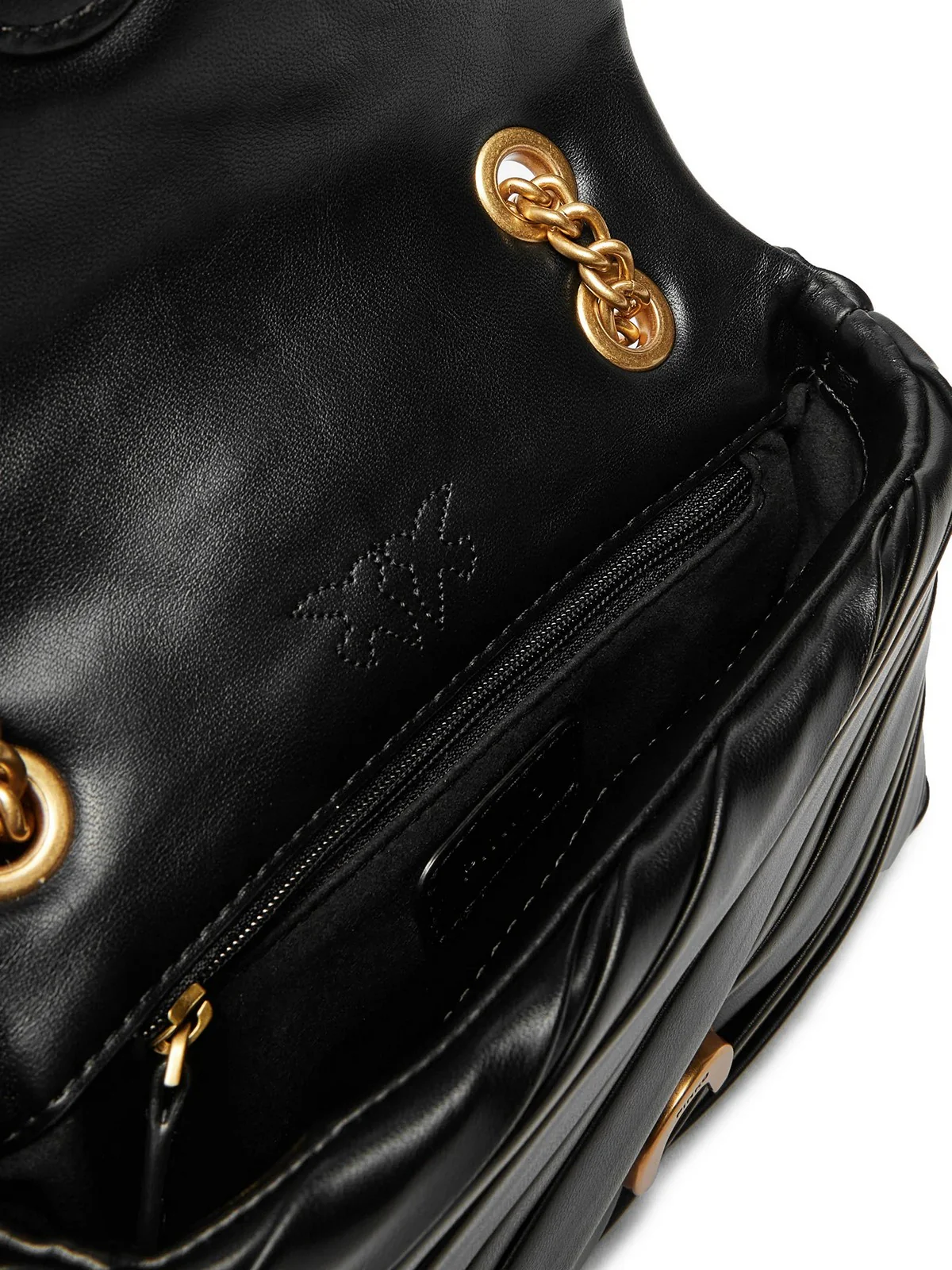 PINKO Borsa Donna Love Puff Baby Cl Recycled Pu 100040-A1V9 Z99Q Nero - Image 4
